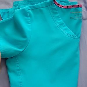 Turquoise Scrub Top